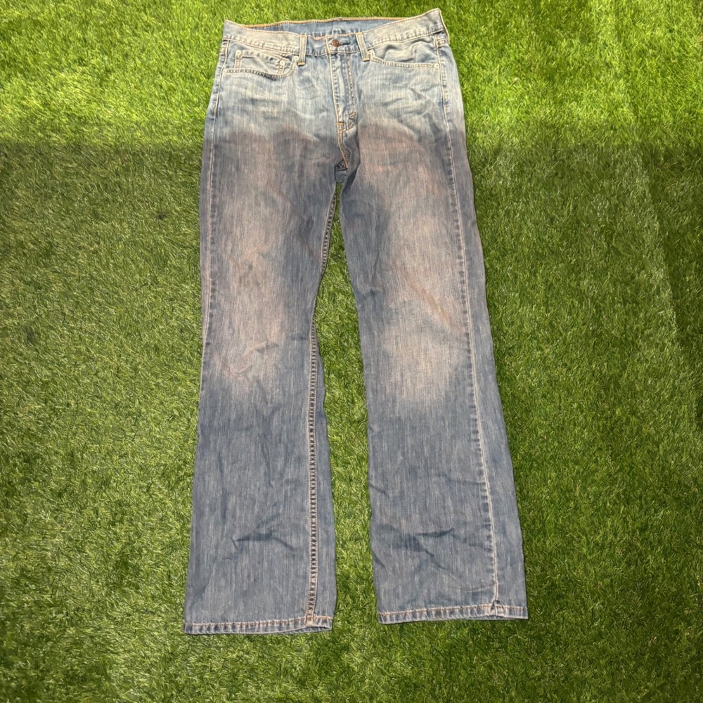 Levis 527 Slim Bootcut Jeans Light Wash Denim Mens 34x34 Blue Pant